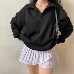 Silhouette Boyfriend Polo Sweater