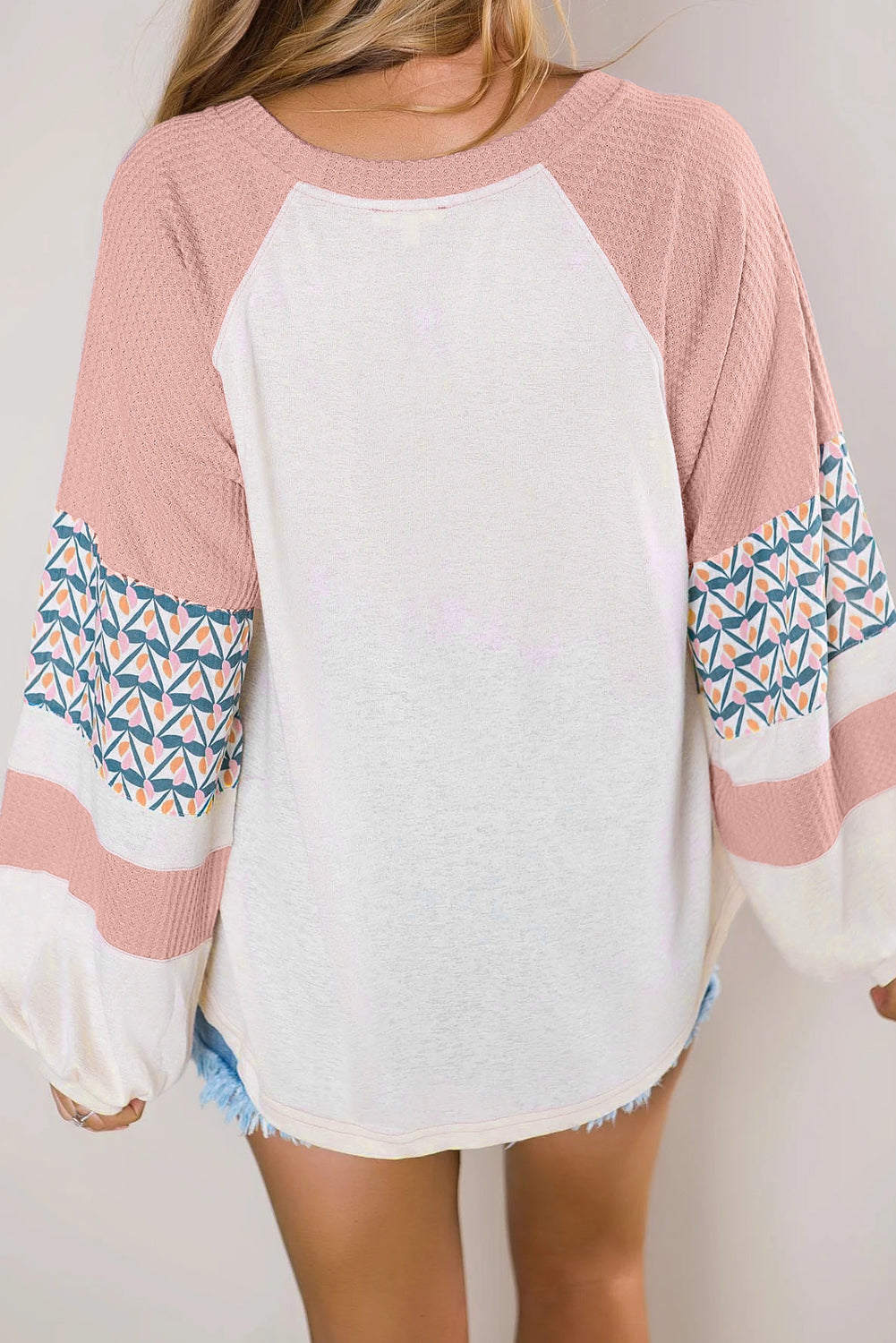 Colorblock Knit Long Sleeve Top