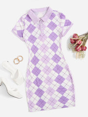 Argyle Pattern Polo Dress: Effortless Style for Every Occasion