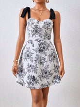 Chic and Sophisticated: Knot Shoulder Pleated Chest Detail Spaghetti Strap Dress