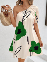 Chic and Stylish: One Shoulder Printed Dress for Women