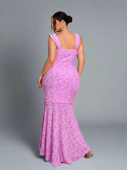 Pretty in Pink: Plus Size Ruffled Pencil Dress for Sweet Summer Days