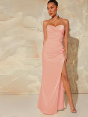Wrap Yourself in Elegance: Haute Pleated Satin Dress