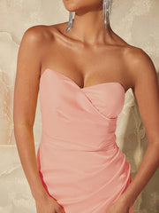 Wrap Yourself in Elegance: Haute Pleated Satin Dress