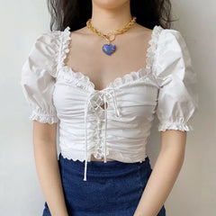 Serafina Anglaise Lace Top ~ HANDMADE