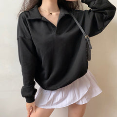 Silhouette Boyfriend Polo Sweater