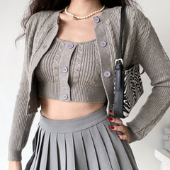 Model Act Knit Two-Piece Set