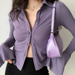 Rina Button Front Polo ~ HANDMADE