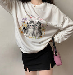 Nana's Cat Pullover Sweater