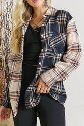 Colorblock Patchwork Plaid Shirt