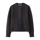 Black Knit Cardigan Sweater