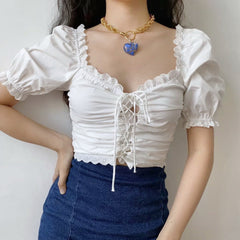 Serafina Anglaise Lace Top ~ HANDMADE