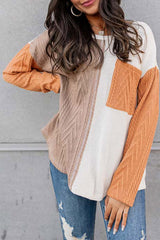 Colorblock Arrows Long Sleeve Top