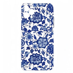 Montauk Navy Blue Floral Print Phone Case For iPhone