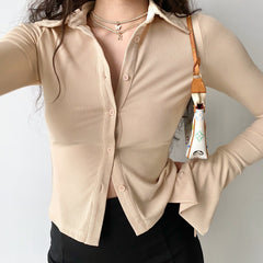 Rina Button Front Polo ~ HANDMADE