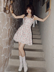 Vintage Rose Garden Puff Dress ~ HANDMADE