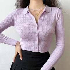 Luna Hollow Knit Polo