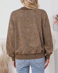 Drop Shoulder Crew Neck Sweatshirt