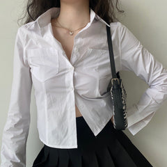 Modern Classic Button Blouse ~ HANDMADE