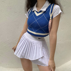 Retro College Gal Knit Vest