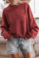 Crew Neck Pullover Sweatshirt