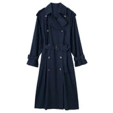 Dark Navy Blue Trench Coat Jacket