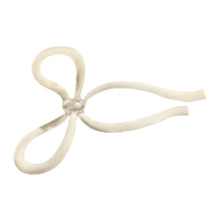 Large White Bow Hair Clip