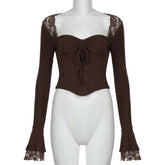 Cocoa Charm Ruched Top
