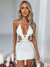 Allure Halter Knit Mini Dress