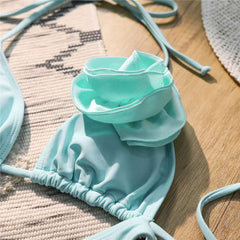 Aqua Bloom 3D Flower Bikini Set