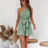 Asymmetric Belted Playsuit