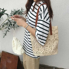 Bohemian Beach Chic Knit Shoulder Bag