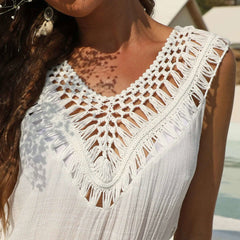 Bohemian Bliss Crochet Beach Tunic