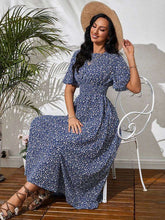 Bohemian Lantern Sleeve Maxi Dress