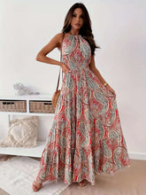 Bohemian Paisley Print Maxi Dress