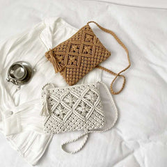 Boho Chic Woven Crossbody Beach Bags