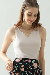 Chic Comfort Notched Rib Knit Tank