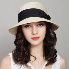 Chic Summer Sun Hat with Elegant Ribbon