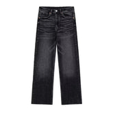 Dark Gray Light Wash Low Rise Denim Jeans