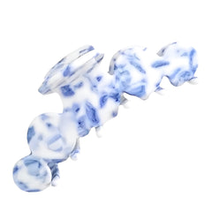 Coastal Blue Floral Ruffled Hair Clip