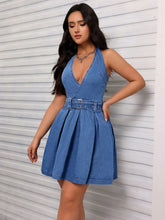 Effortlessly Chic: Women's Casual Denim Jumpsuit with Cinched Waist