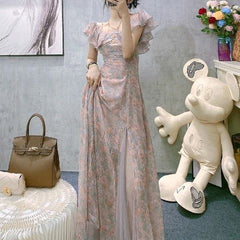 Fairycore Chiffon Midi Dress