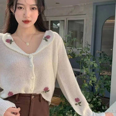 Floral Embroidery Cardigan
