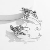Fairycore Rose Flower Elf Ear Cuff Earring