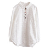 Cottagecore Sweet Embroidery White Shirt