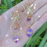 Fairycore Golden Butterflies Earrings