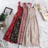 Cottagecore Floral Midi Beach Dress