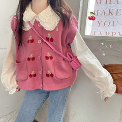 Cute Pink Knit Sweater