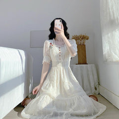 Fairycore Lace Midi Dress