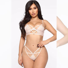 Two-piece sexy underwear lace temptation